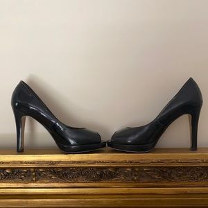 Black Peep Toe Heels